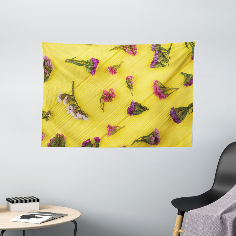 Tender Spring Flowers Wide Tapestry