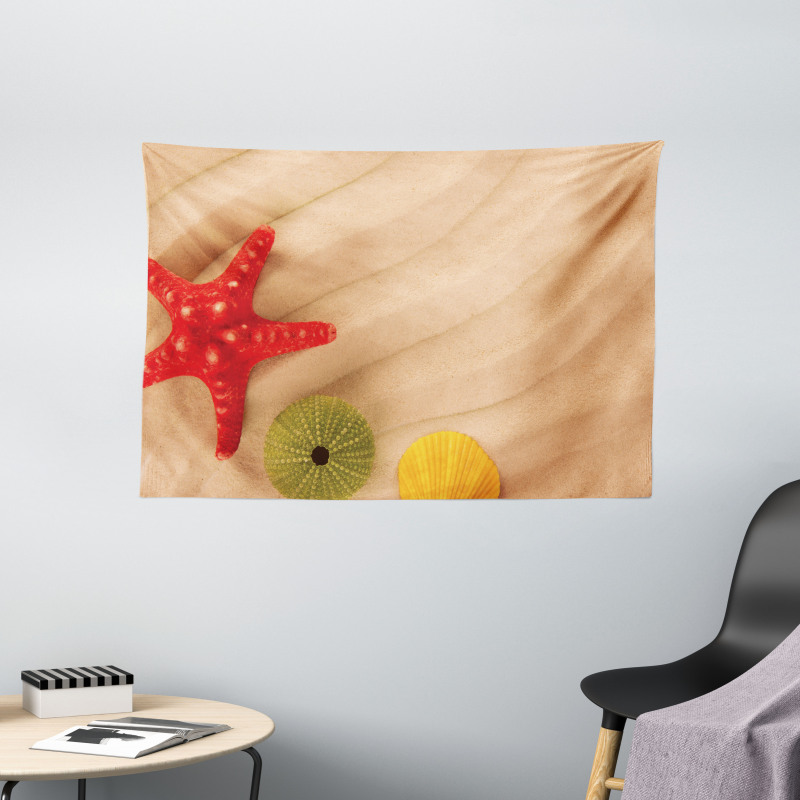Exotic Caribbean Beach Wide Tapestry