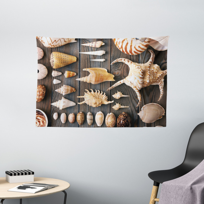 Countryside Beach Shell Wide Tapestry