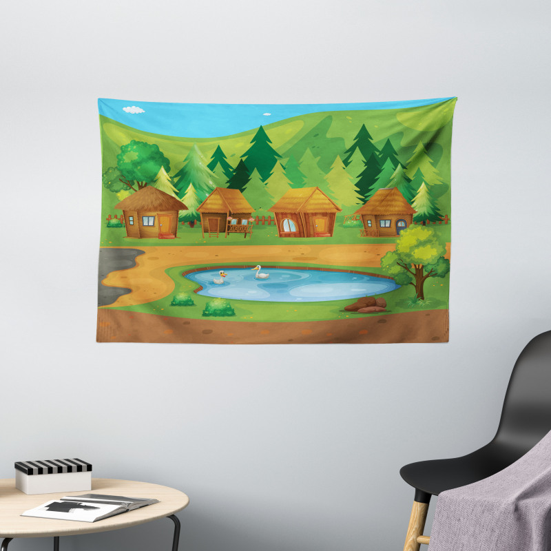 Huts Pond in Woods Wide Tapestry