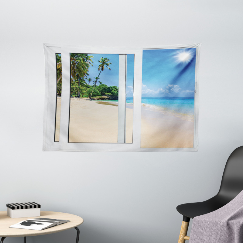 Island Scenery Traveling Wide Tapestry