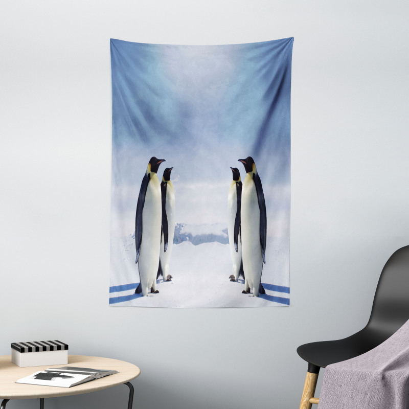 Penguins in Antarctica Tapestry