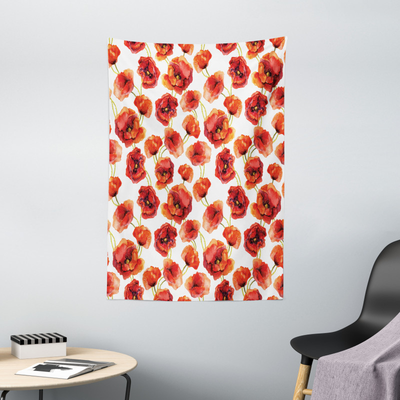 Poppies Garden Floral Tapestry