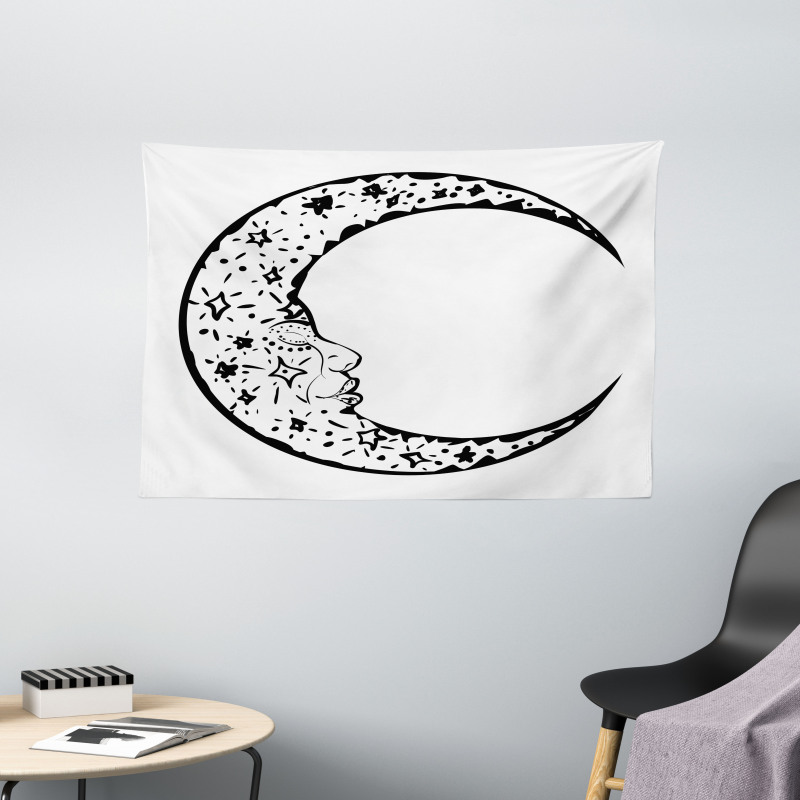 Modern Crescent Wide Tapestry