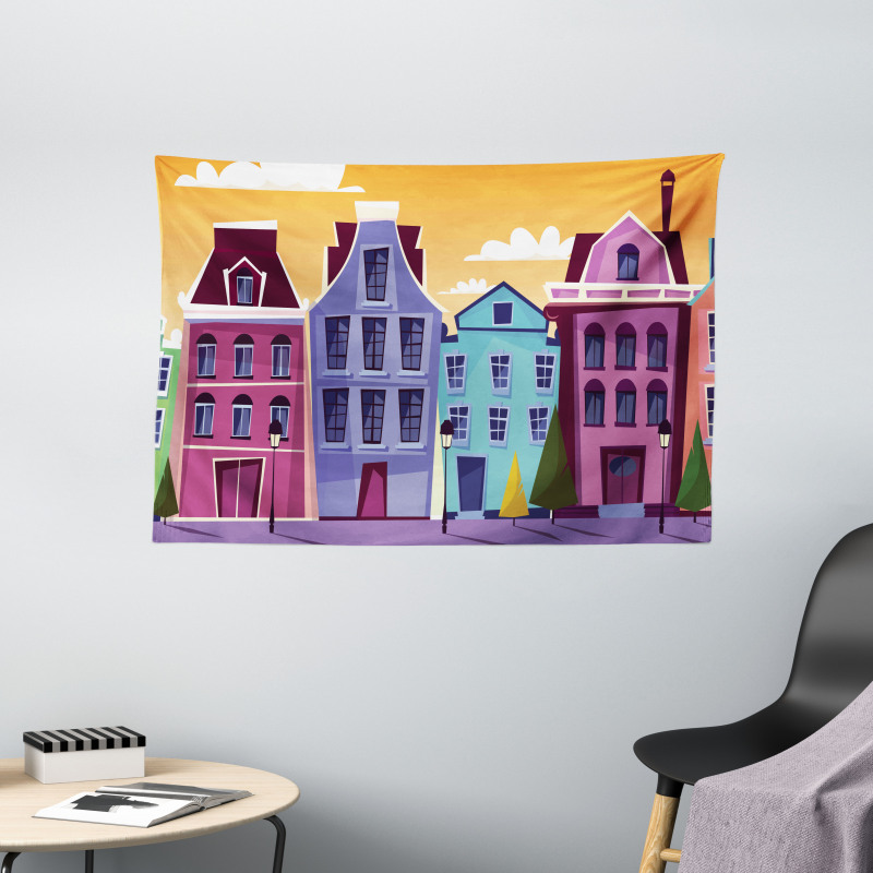 Streets Dutch Residences Wide Tapestry