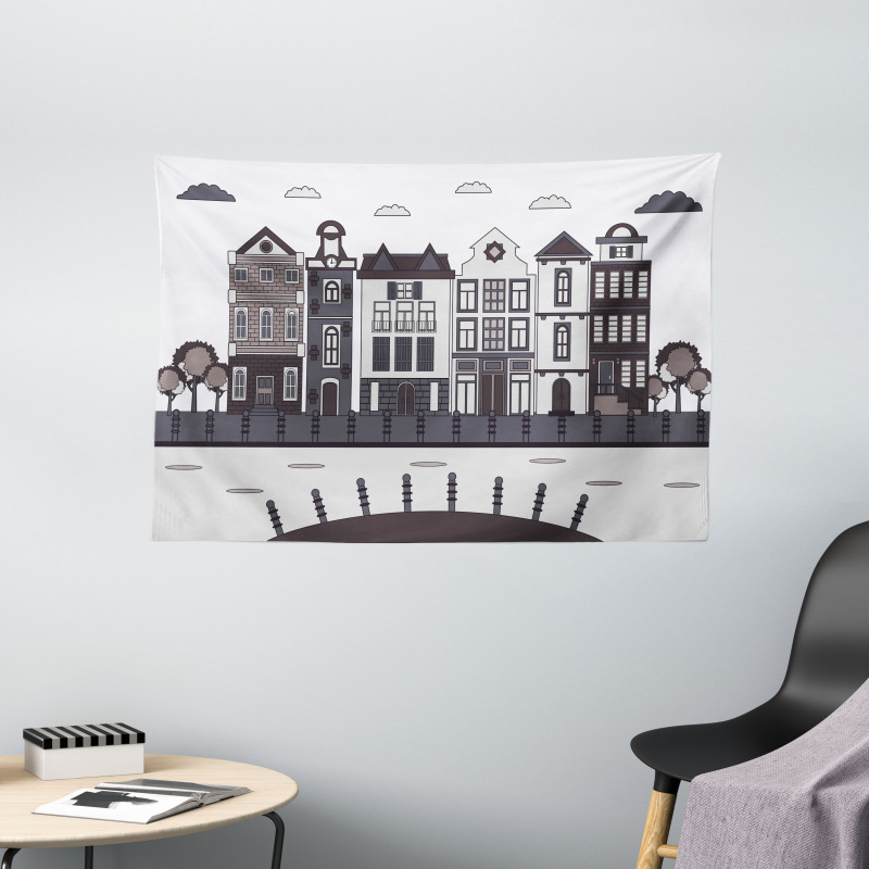 City Scenery Wide Tapestry