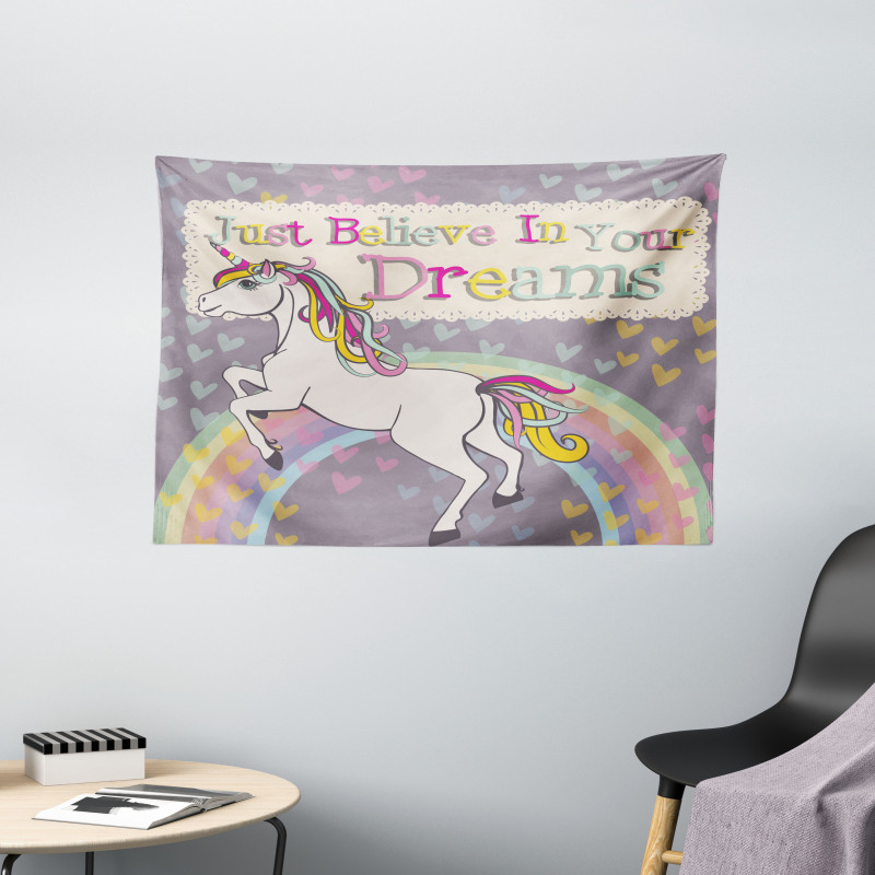 Believe in Your Dreams Wide Tapestry