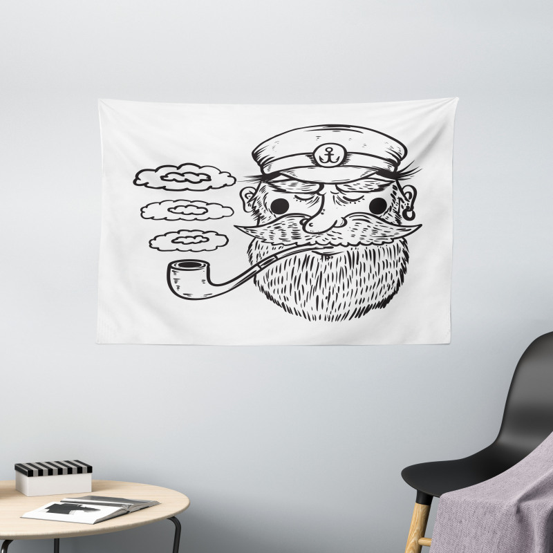 Bearded Captain Wide Tapestry