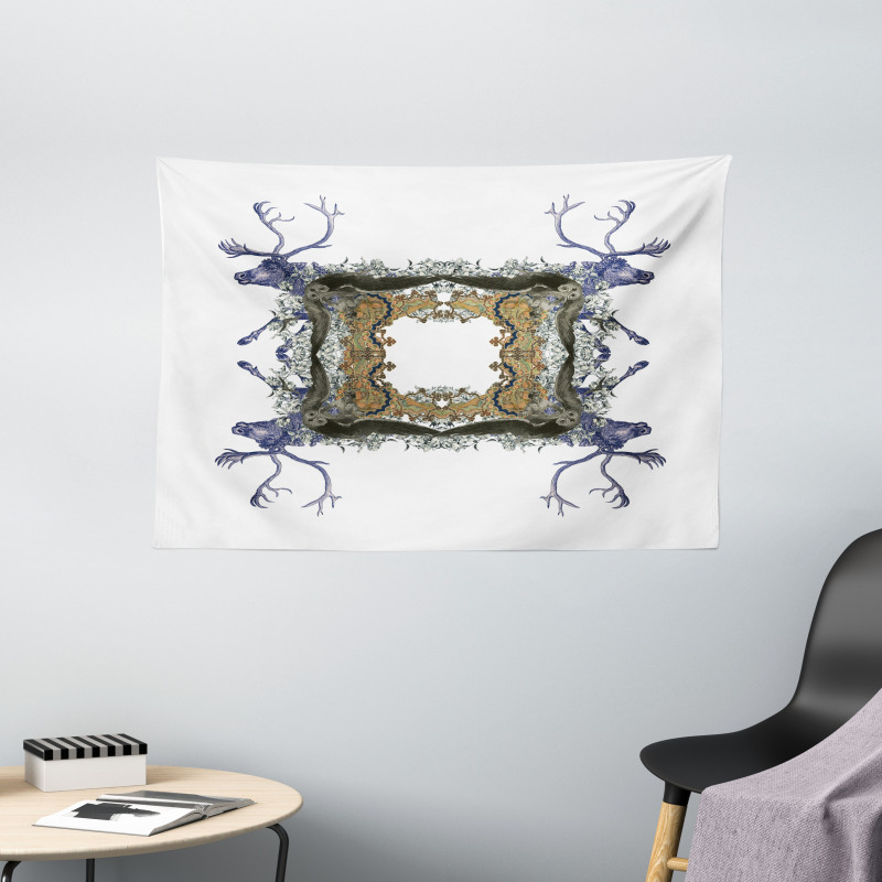 Hunter Wild Animals Wide Tapestry