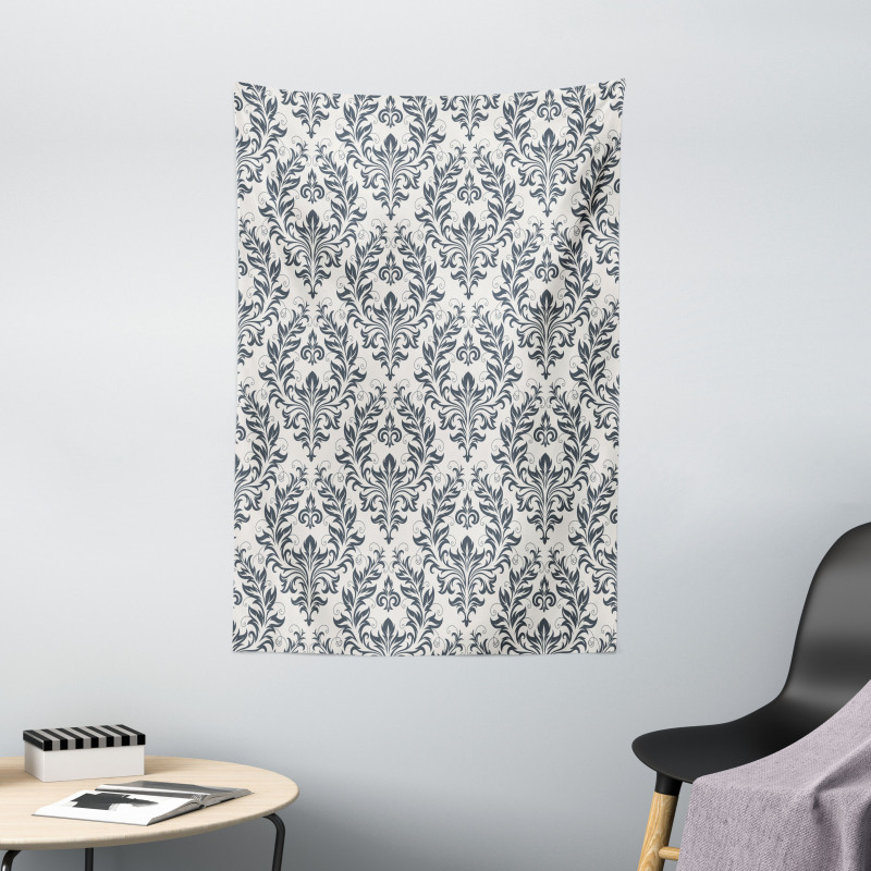 Floral Ornate Damask Tapestry