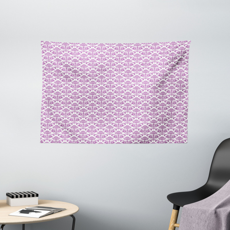 Floral Lavender Bloom Wide Tapestry