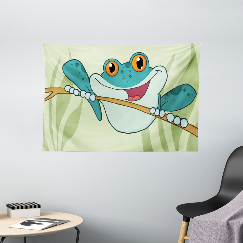 Happy Animal in Nature Wide Tapestry