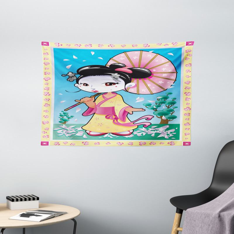 Geisha Wide Tapestry