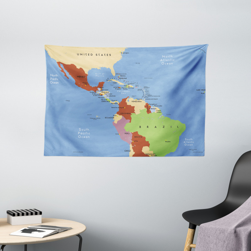 South North Pacific Ocean Wide Tapestry