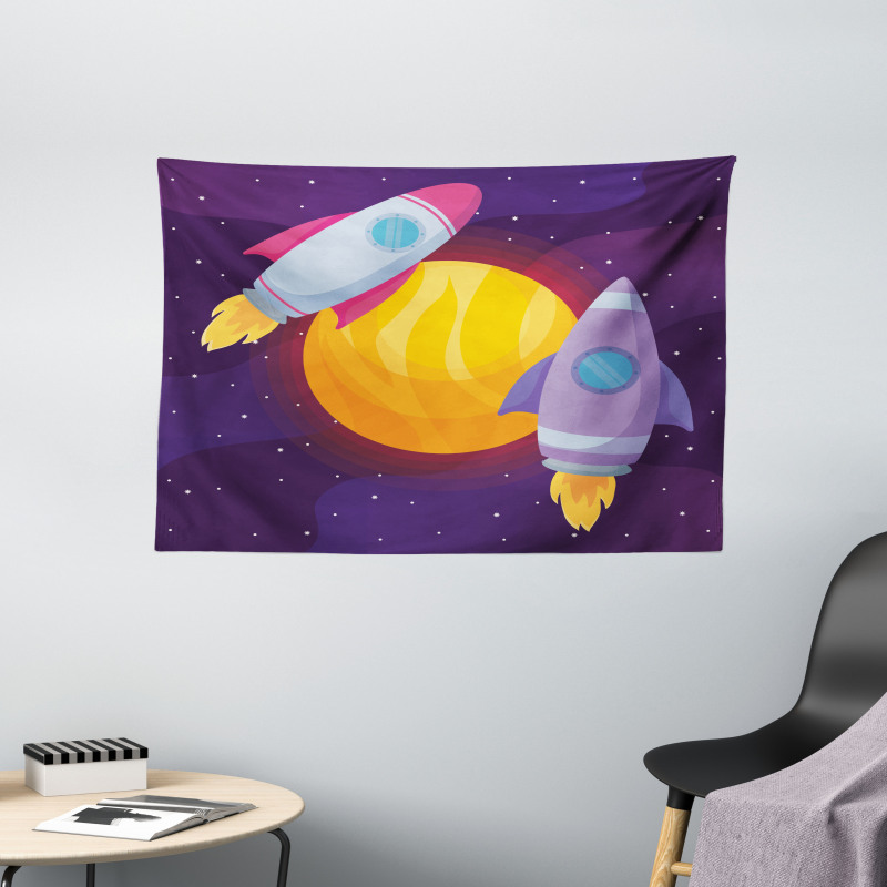 Rocket Spaceship Galactic Wide Tapestry