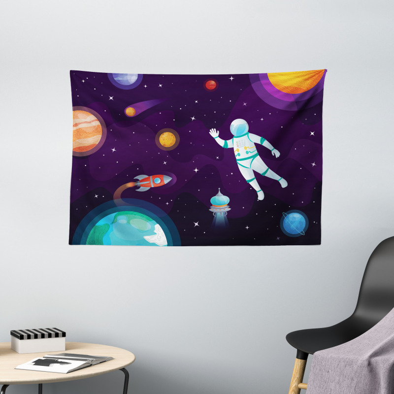 Astronaut in Space System Wide Tapestry