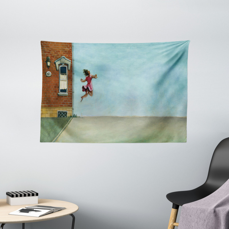 Life Contrast Art Wide Tapestry