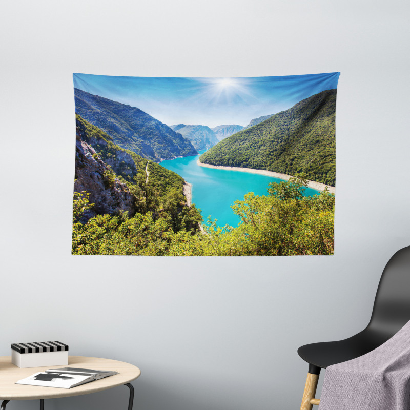 Piva Canyon Montenegro Wide Tapestry