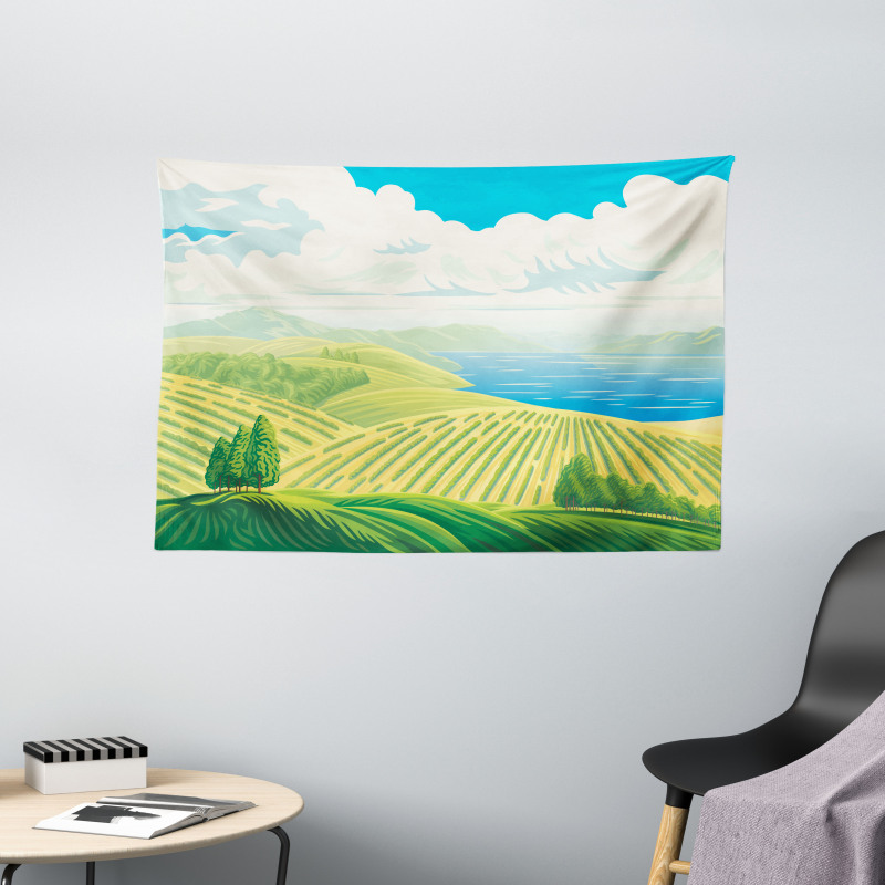 Idyllic Beauty Graphic Wide Tapestry