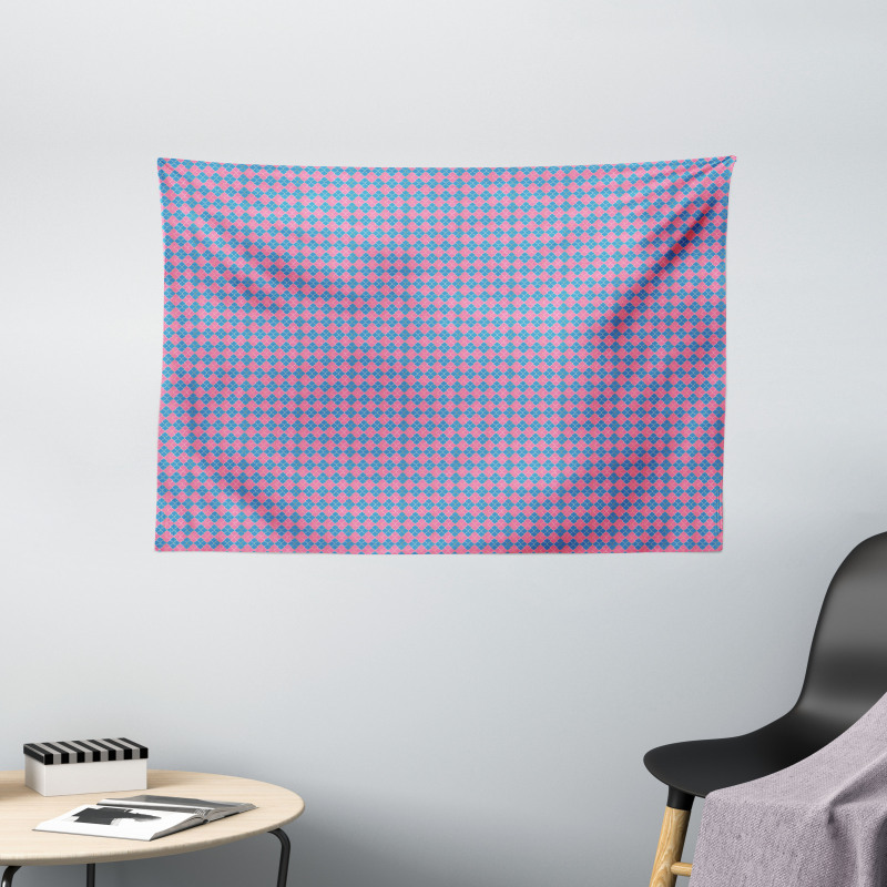 Eastern Traditional Grid Wide Tapestry