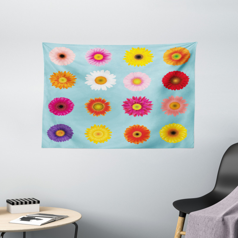 Blooms Flowers Wide Tapestry