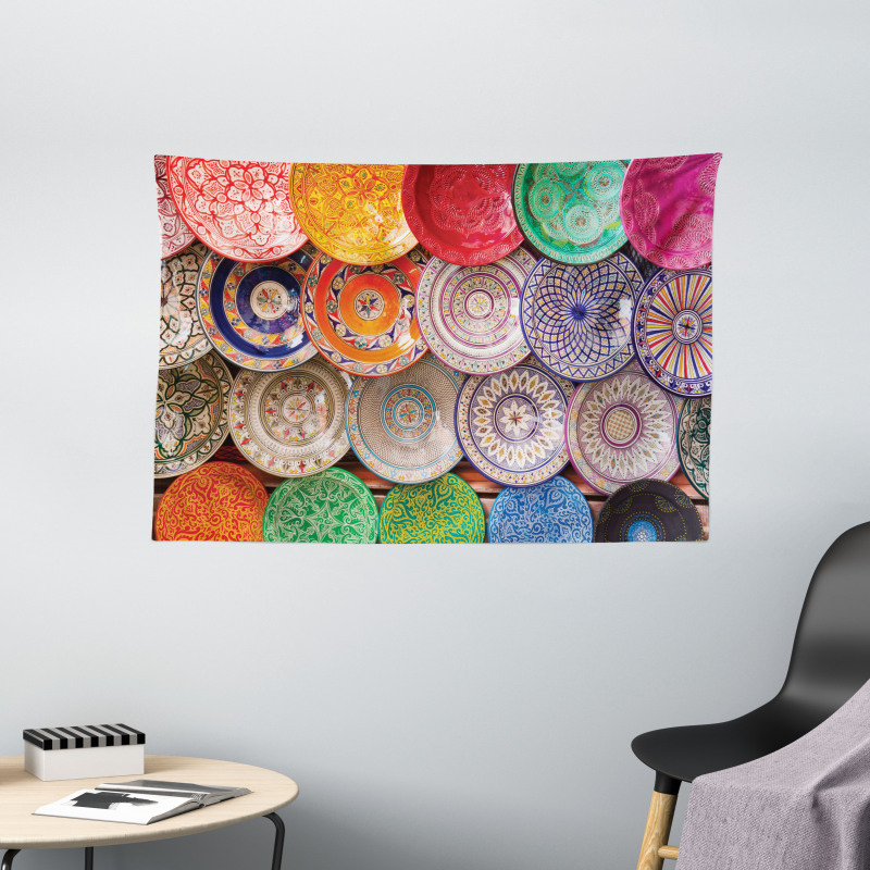 Traditional Colorful Wide Tapestry