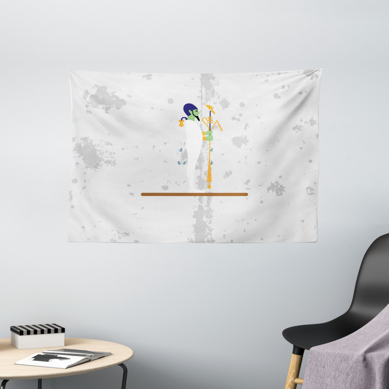 Symbolic Culture Figure Wide Tapestry