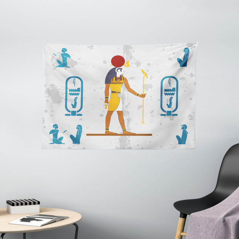 Historical Ancient Figures Wide Tapestry