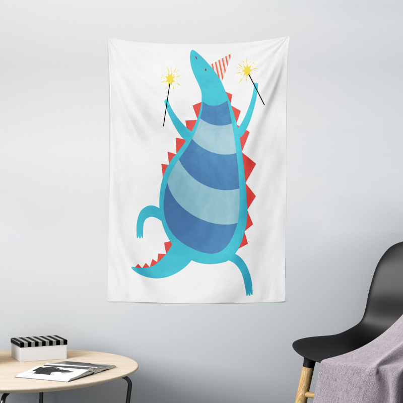 T-Rex Cartoony Art Nursery Tapestry