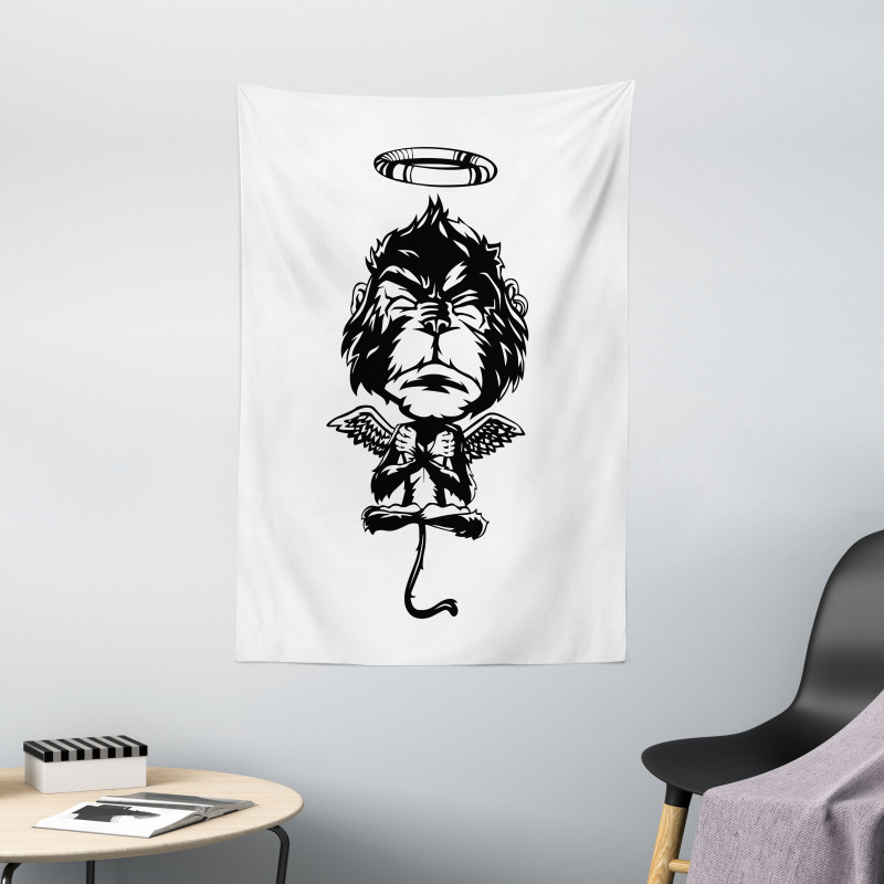 Angelic Monkey with Wings Tapestry