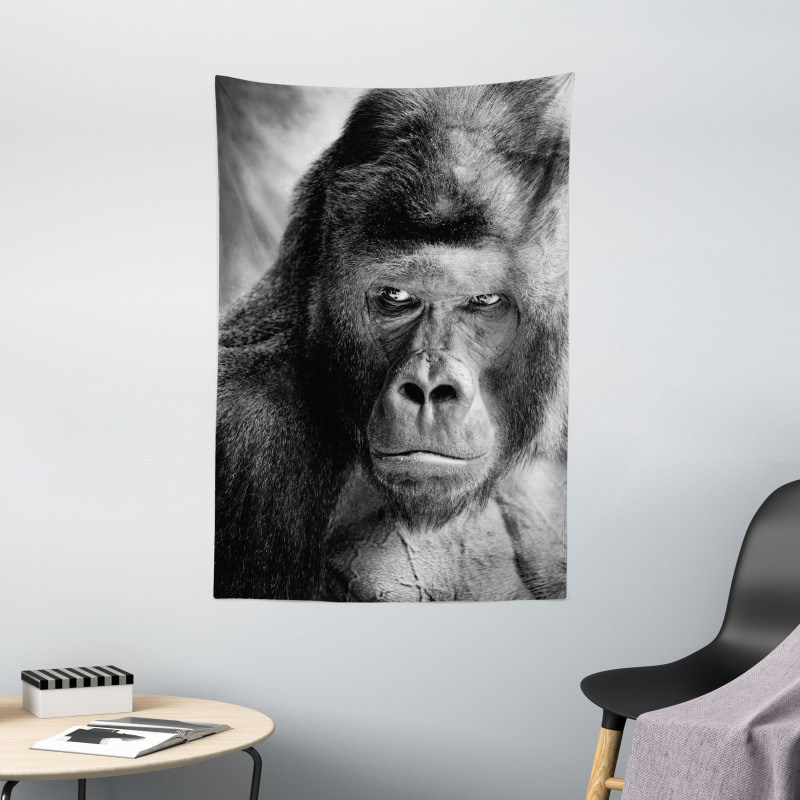 Ape Portrait Photography Tapestry