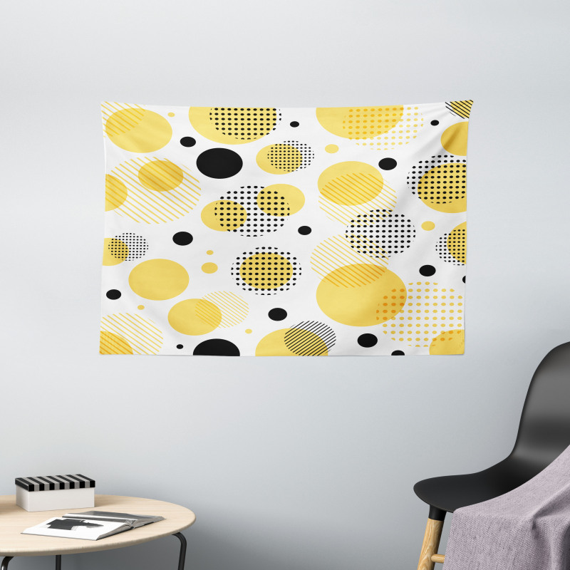 Streaks Spots Art Wide Tapestry