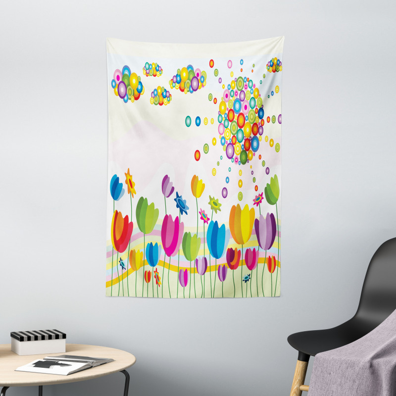 Abstract Flower Summer Tapestry