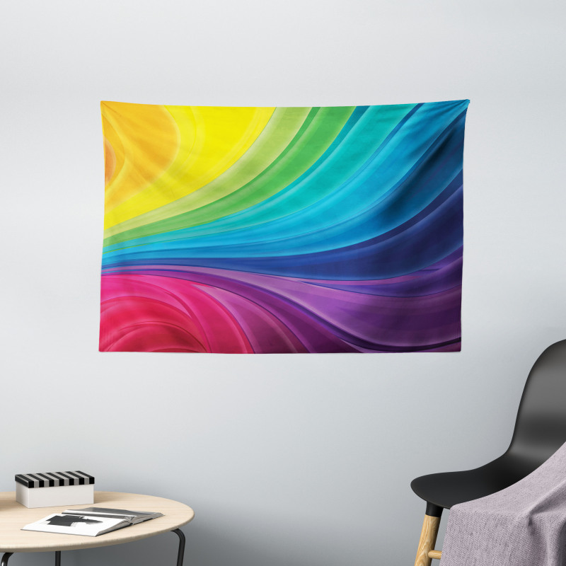 Abstract Smooth Lines Wide Tapestry