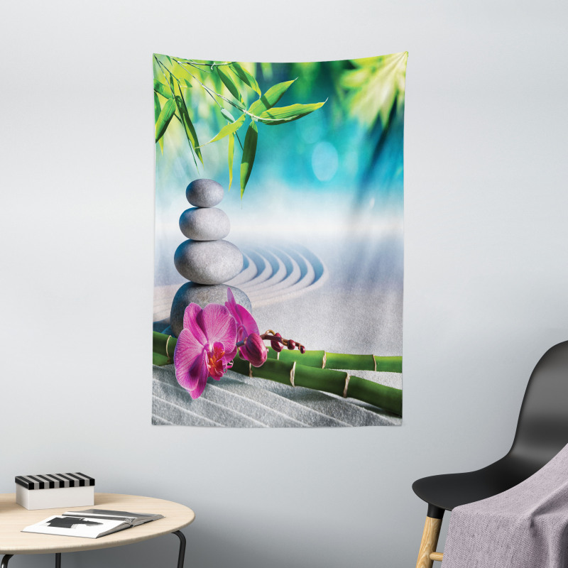 Spa Sand Orchid Flower Tapestry