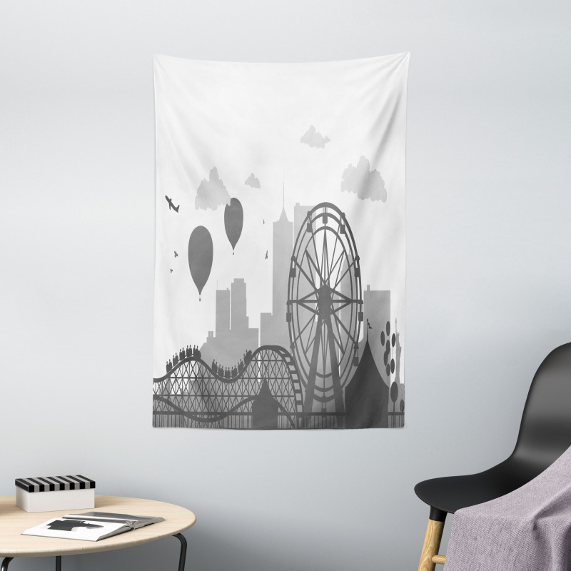 Park Silhouette City Tapestry