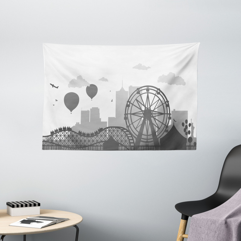 Park Silhouette City Wide Tapestry