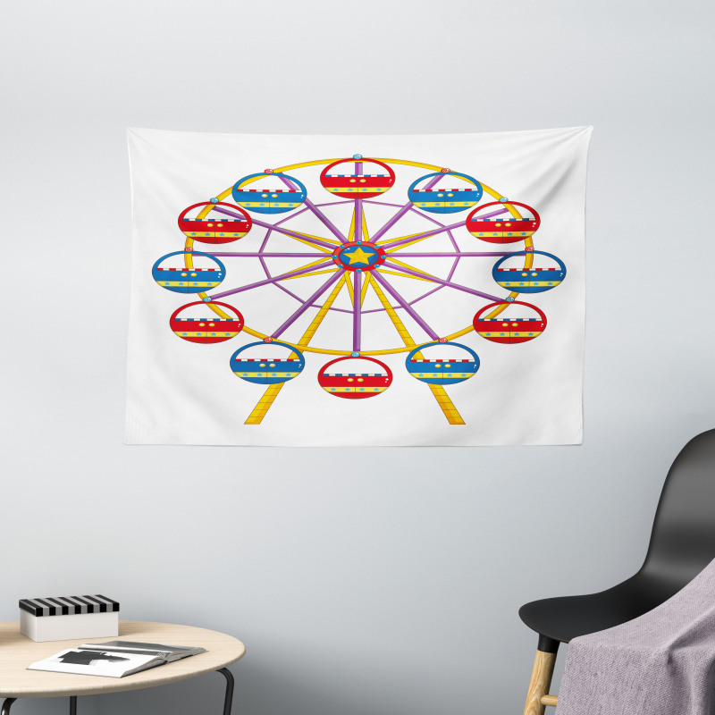 Childish Funny Ride Wide Tapestry