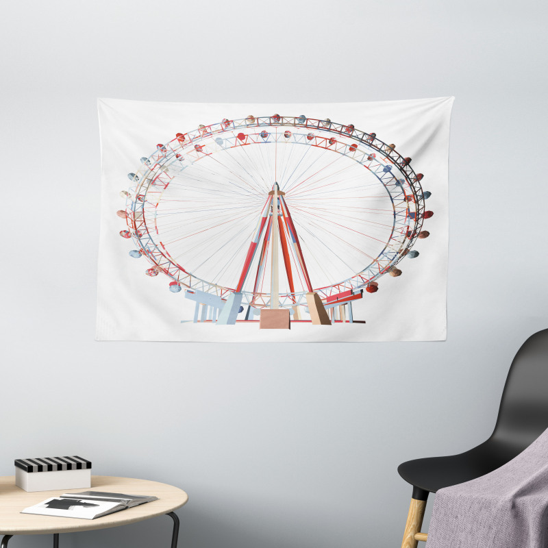 Double Round Ride Fun Wide Tapestry