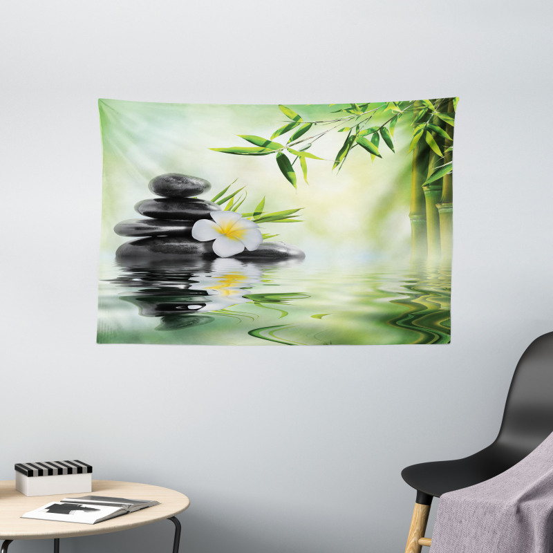 Bamboo Japanese Relax Wide Tapestry