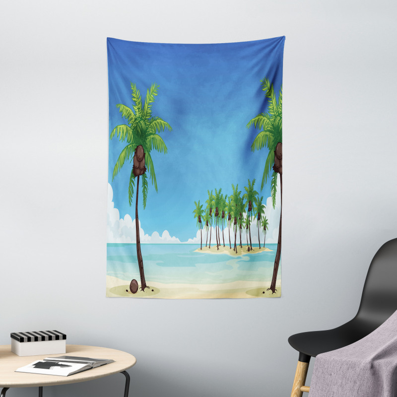 Coconut Trees in the Ocean Tapestry