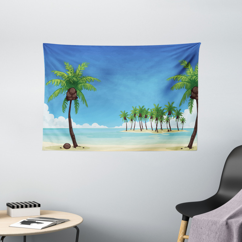 Coconut Trees in the Ocean Wide Tapestry