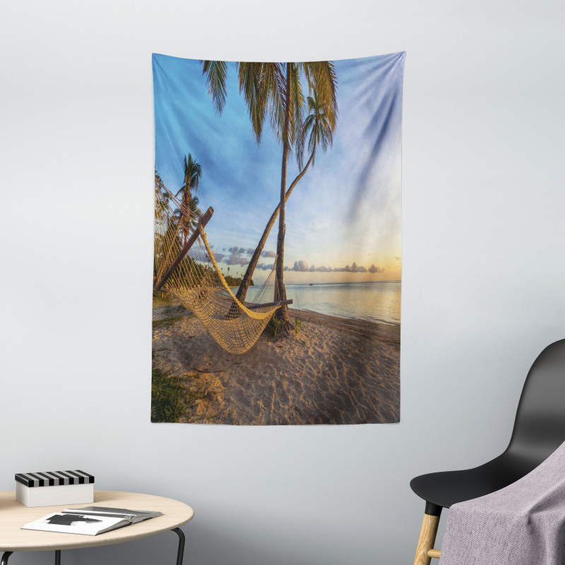 Summer Time Hammock on a Beach Tapestry