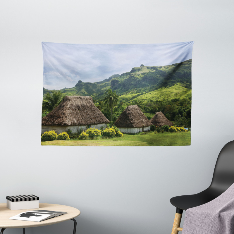 Greenland Scene Navala Village Wide Tapestry