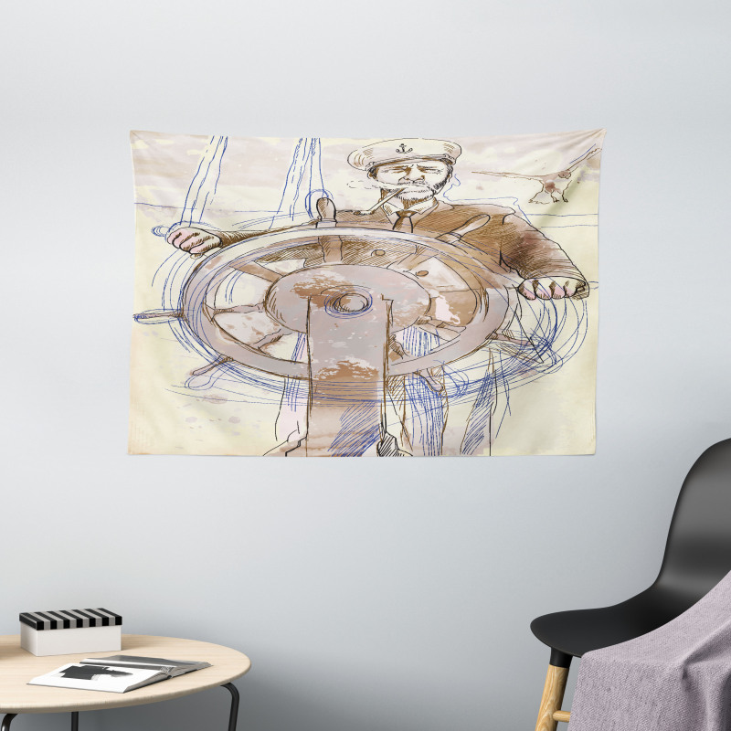 Captain Leader Seaman Wide Tapestry