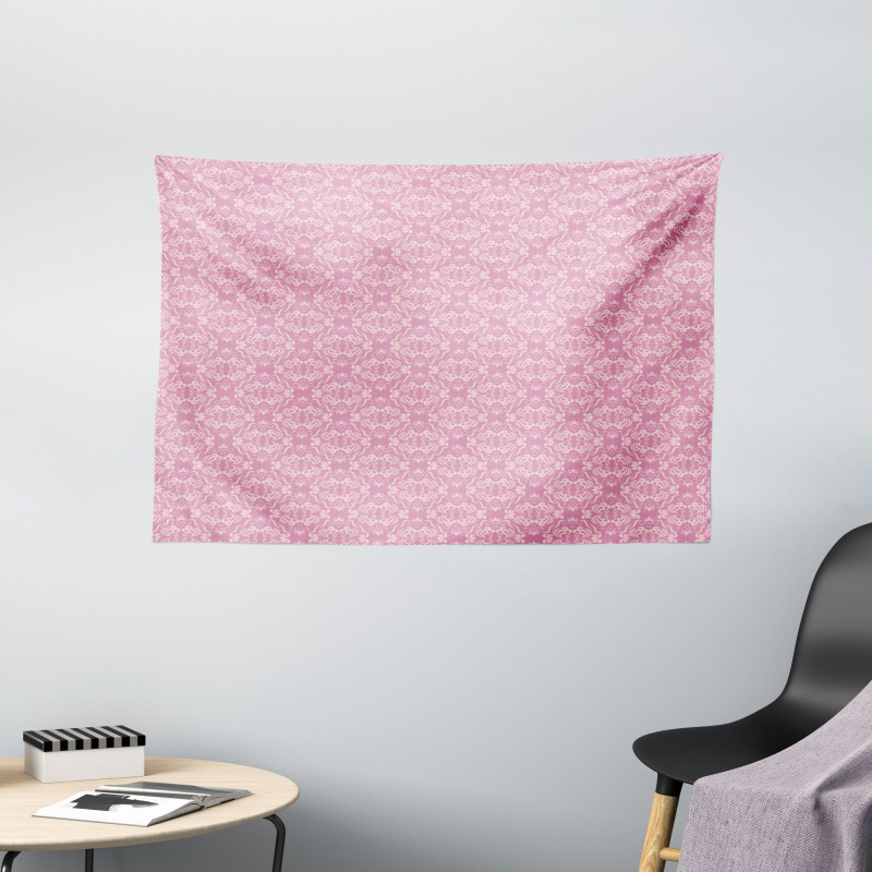 Abstract Curvy Romantic Wide Tapestry