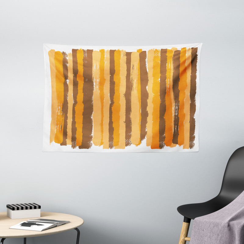 Grunge Vertical Line Wide Tapestry