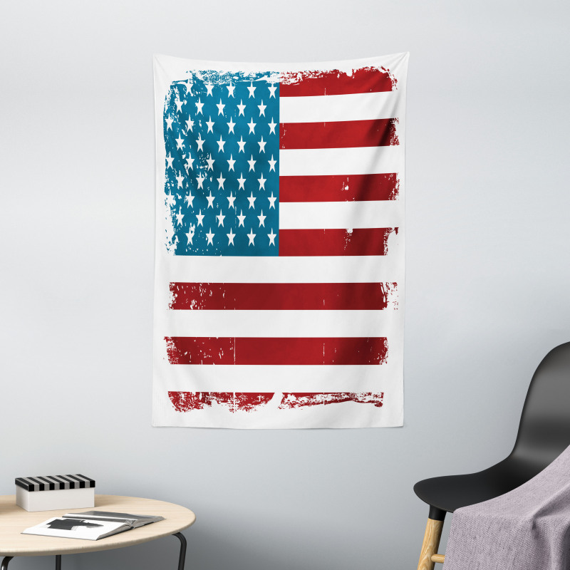 Grungy Old Glory USA Tapestry