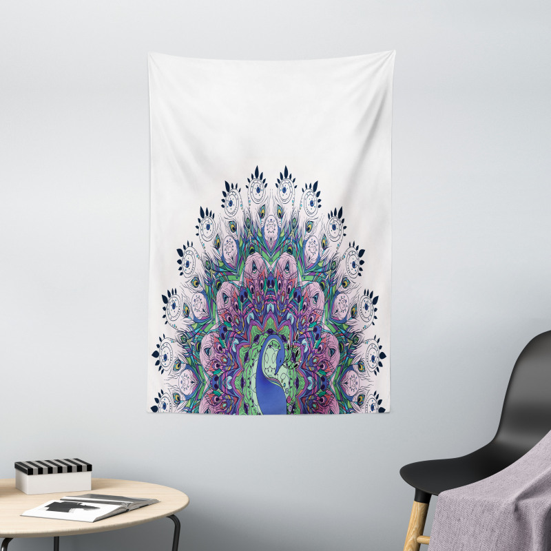 Exotic Wild Peacock Tapestry