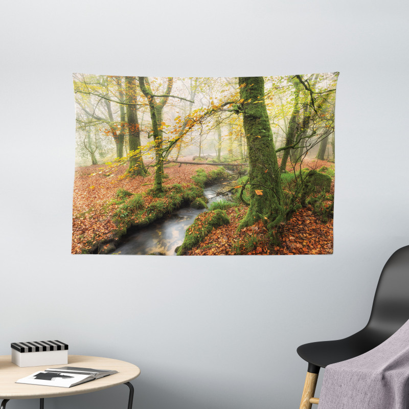Misty Woods Cornwall Wide Tapestry
